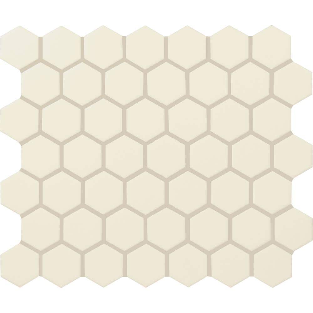 Restore Ivory 3 in. x 2-1/2 in. Matte Ceramic Hexagon Mosaic Tile Sample price history on PriceWatchPro