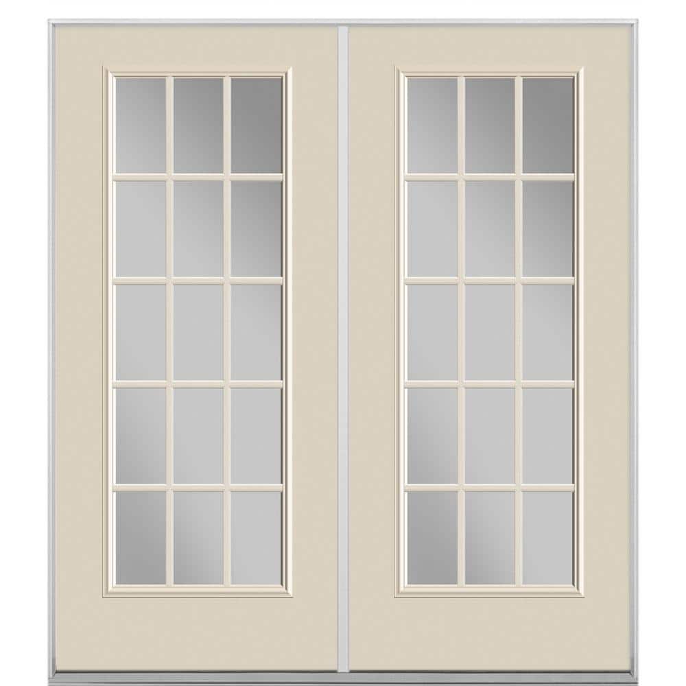 60 in. x 80 in. Canyon View Prehung Left-Hand Inswing 15 Lite Steel Patio Door with No Brickmold in Vinyl Frame price history on PriceWatchPro
