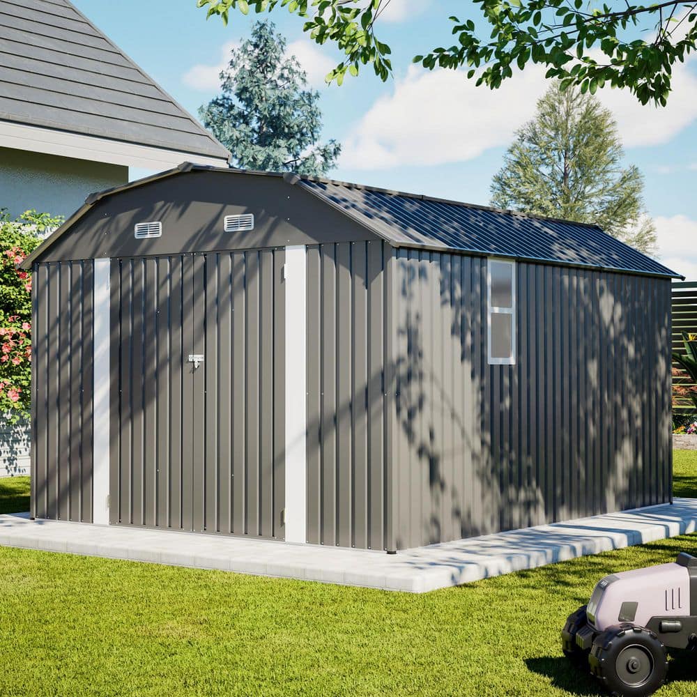 Ama pear 12 ft. W x 10 ft. D Metal Outdoor Storage Shed, Heavy