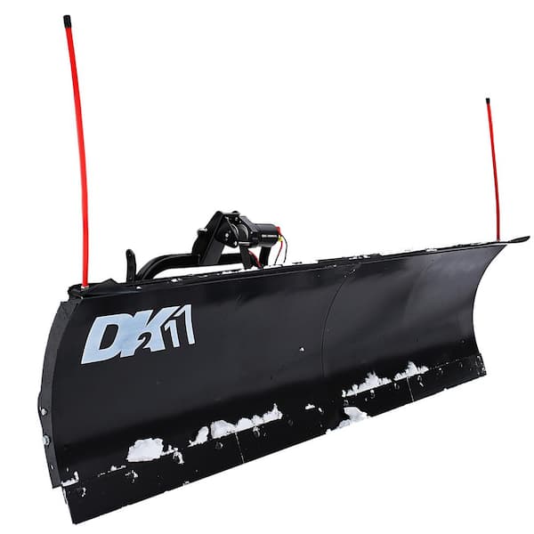 DK2 82 in. x 19 in. Heavy-Duty Universal Mount T-Frame Snow Plow Kit with Winch and Wireless Remote