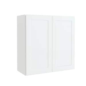 Courtland 30 in. W x 12 in. D x 30 in. H Assembled Shaker Wall Kitchen Cabinet in Polar White