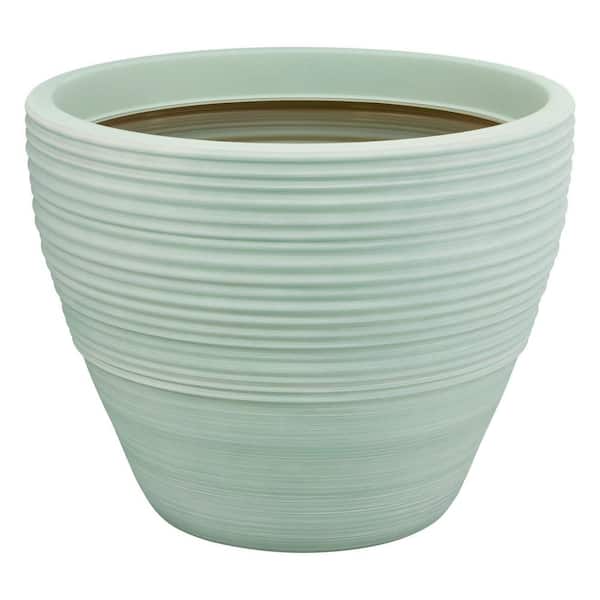 Vigoro 19 in. Ashton Sage High-Density Resin Planter (19 in. D x 15 in. H)