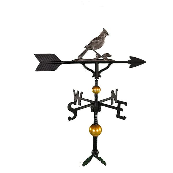 Montague Metal Products 32 in. Deluxe Black Cardinal Weathervane