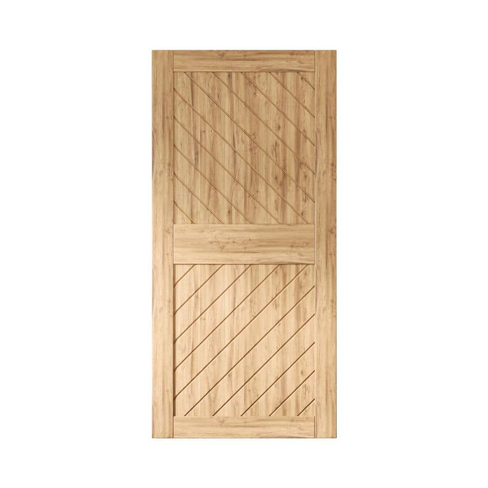 XT4 40 in. x 84 in. C-Panel Solid Core Unfinished Slanted Stripe Design Pine Wood Interior Sliding Barn Door Slab price history on PriceWatchPro