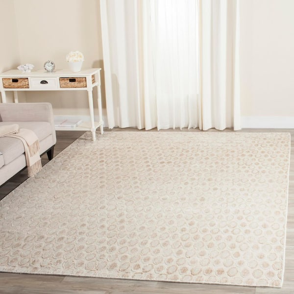 Mirage 9 ft. x 12 ft. Beige Chevron Spotted Area Rug