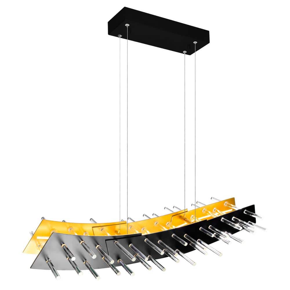 Gondola Black 40" Futuristic LED Chandelier
