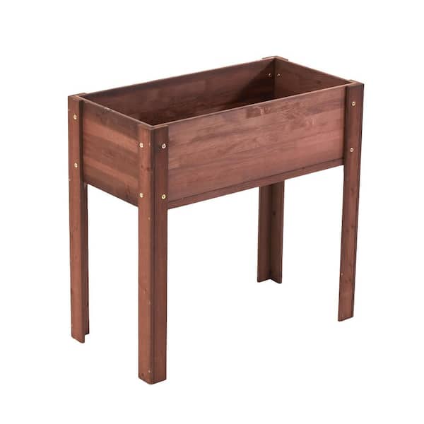 FIROMO 31 x 31 x 16 in. Raised Garden Bed Wood Planter Box with Legs Raised Bed