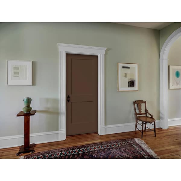 32 in. x 80 in. Monroe Dark Chocolate Painted Smooth Solid Core Molded Composite MDF Interior Door Slab