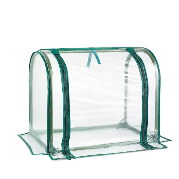 16.9 in. Clear PVC Mini Greenhouse Plant Cover Tent with Humidity Domes for Indoor Gardening and Seedling Propagation