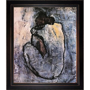 Blue Nude (Femme nue II) by Pablo Picasso Veine D'Or Bronze Angled Framed People Oil Painting Art Print 22 in. x 26 in.