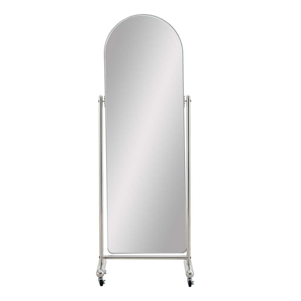 27.5 in. W x 69.2 in. H Arched Metal Framed Wall Bathroom Vanity Mirror, Fu