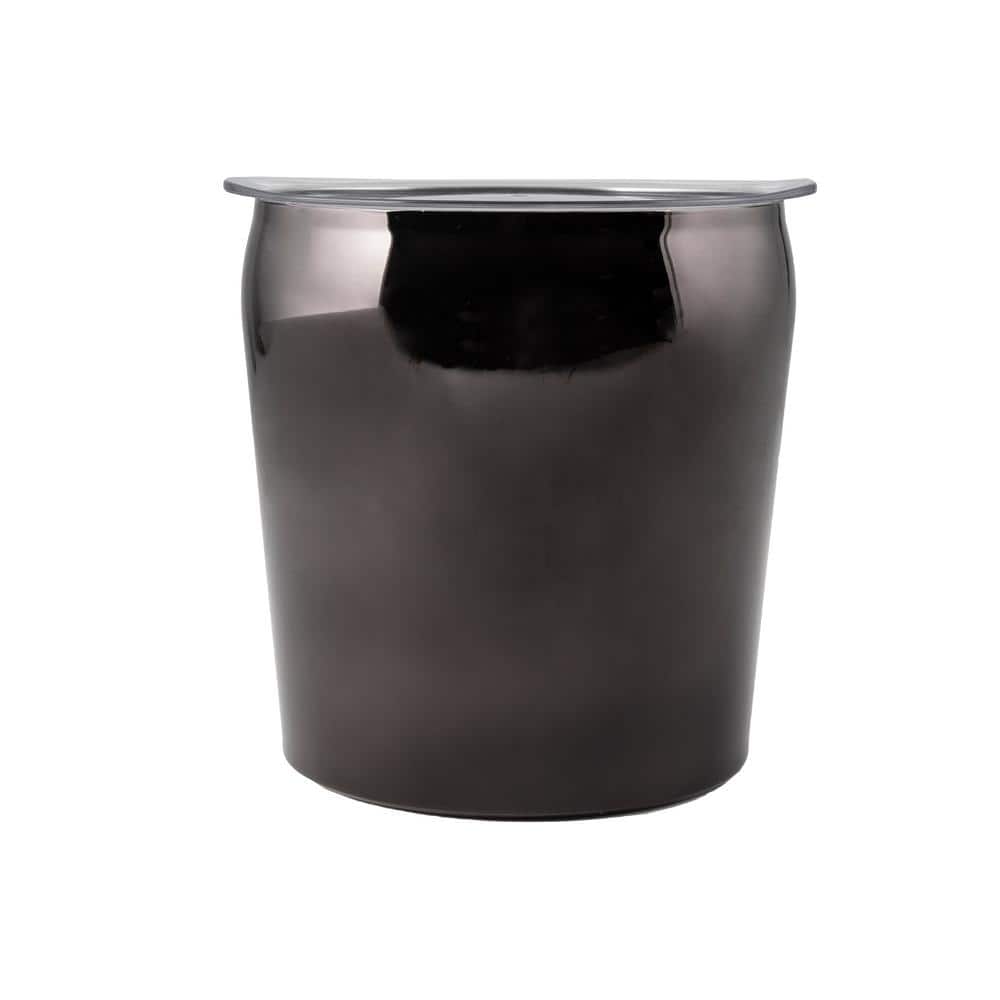 Cambridge 3 qt. Insulated Black Stainless Steel Ice Bucket ...