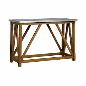 Violima 49 in. Natural Tone Rectangle Iron Console Table