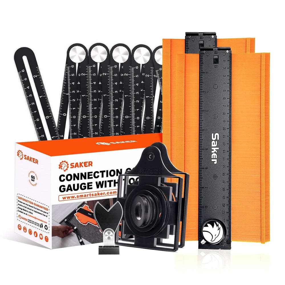 10 in. Contour Gauge Profile Tool, Adjustable Lock Precisely Copy Irregular