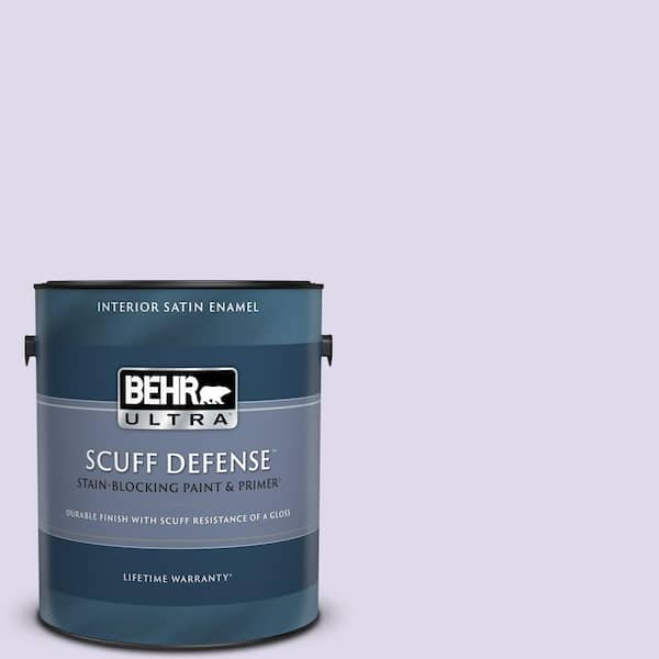 BEHR ULTRA 1 gal. #640A-2 Misty Violet Extra Durable Satin Enamel Interior Paint & Primer