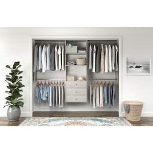 Premium 60 in. W - 96 in. W Rustic Grey Wood Closet System