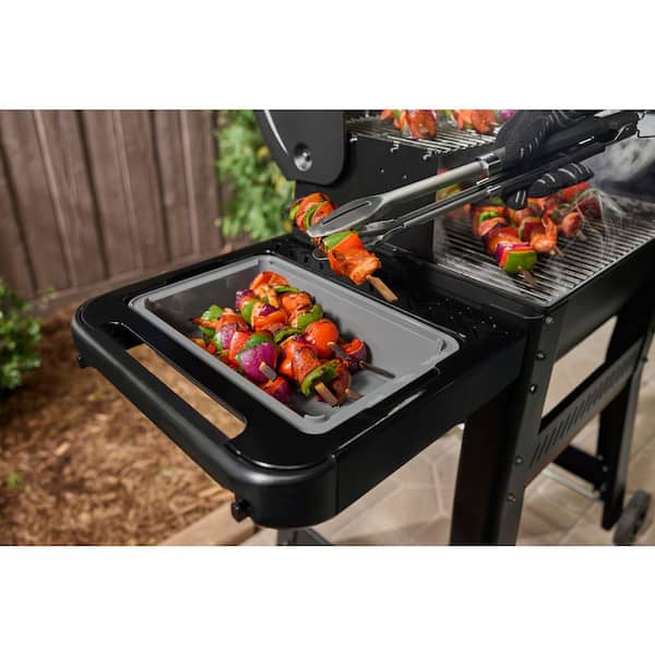 Weber Smoque Wood Pellet Grill and Smoker in Black with Grill Cover