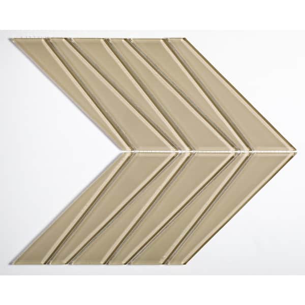 TILE CONNECTION Palms Mojave Gloss 11-7/8 in. x 14-13/16 in. Geometric Glass Mosaic Tile (9 sq. ft./Case)