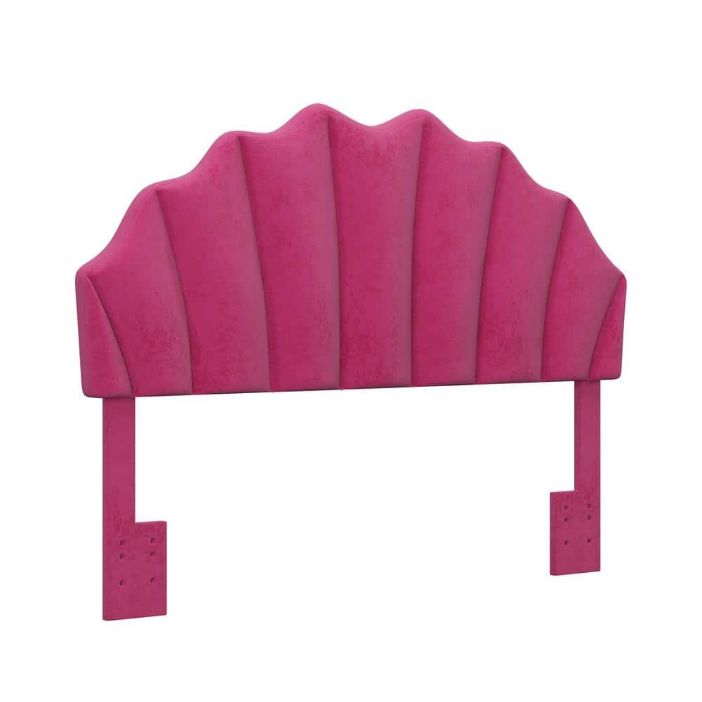 Pink Faux Velvet Tufted Full/Queen Upholstered Headboard