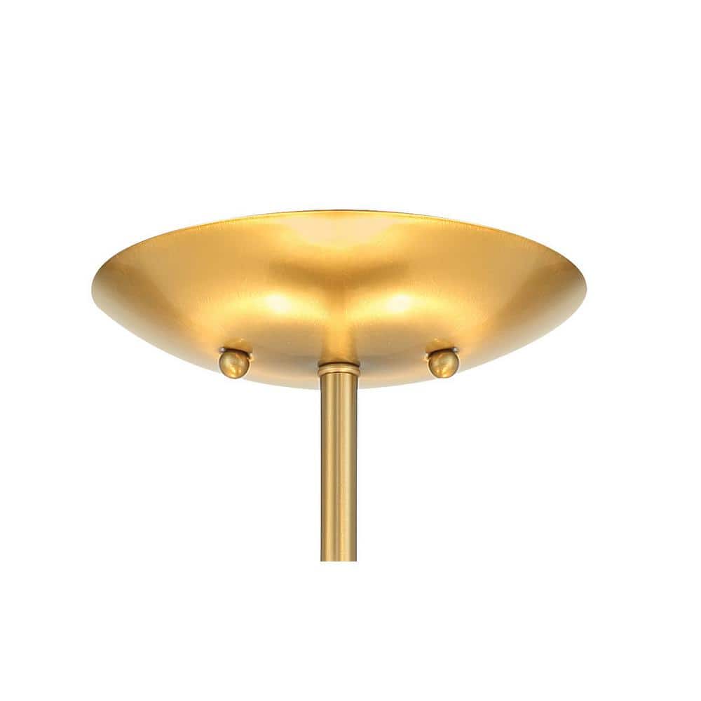 Sand Coal and Soft Brass 19" Glass Bowl Ceiling Fixture
