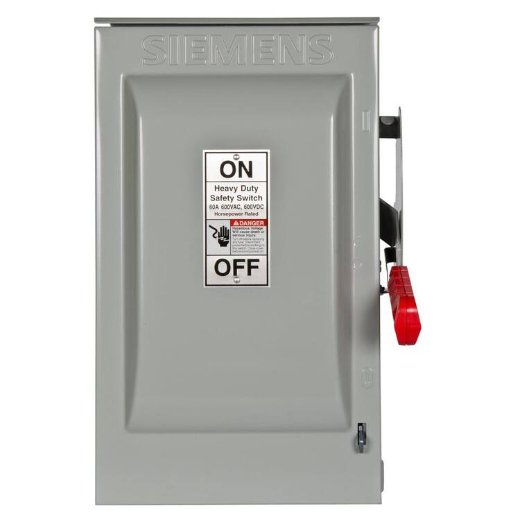 Siemens Safety Switch,600VAC,3PST,60 Amps AC HF362R