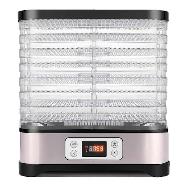 8-Tray 400W Stainless Steel Food Dehydrator with 72H Timer and Temperature Control for Food Jerky Fruit and Herbs