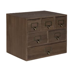 Apothecary Rustic Brown Wood Drawers