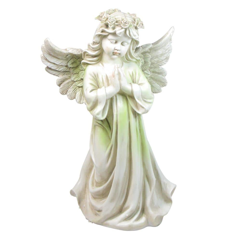 Northlight 27 in. Angel Kneeling in Prayer Outdoor Patio Garden Statue ...