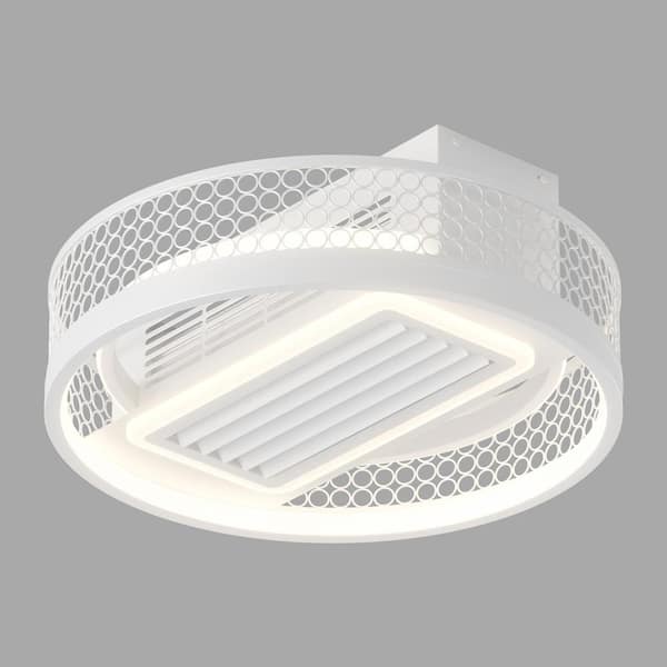 bessten Aphrodite 20 in. Modern Indoor White Enclosed Caged Ceiling Fan with Remote