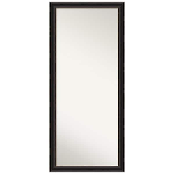 Oversized Bronze/Copper Metallic Gold Metallic Wood Hooks Modern Classic Mirror (64.5 in. H X 28.5 in. W)
