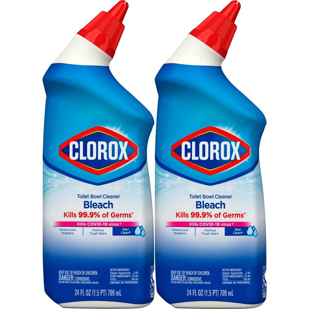 Clorox 24 oz. Rain Clean Toilet Bowl Cleaner with Bleach (2-Pack)  4460000273 - The Home Depot