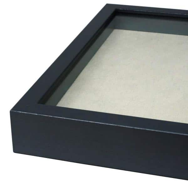 Gallery 13 in. x 13 in. Black Picture Frame Linen Background Glass 