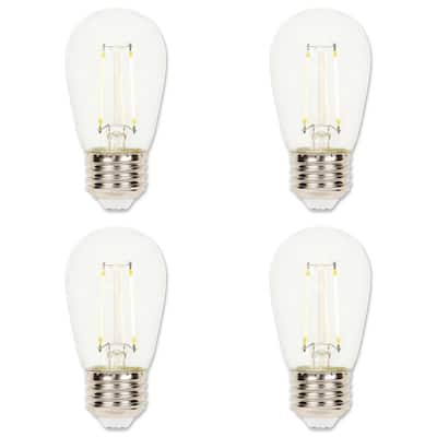 15-Watt Equivalent S14 Clear LED Light Bulb 2700K (4-Pack)