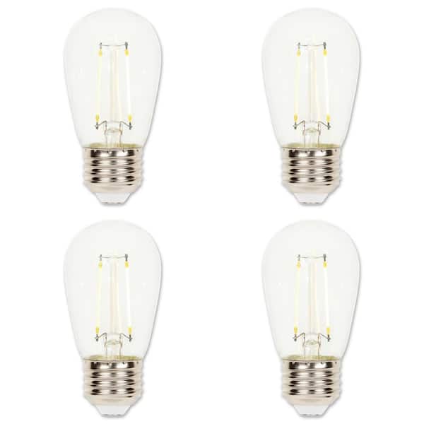 15-Watt Equivalent S14 Clear LED Light Bulb 2700K (4-Pack)