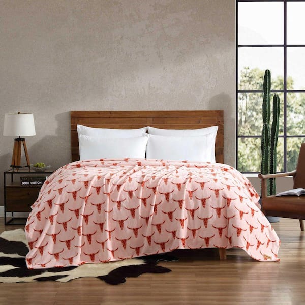 Wrangler Jericho Peach Peach Pink Ultra Soft Plush Fleece King