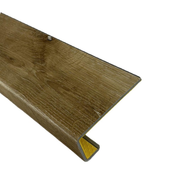 Hydrostop Natural Oak 0.2 in. T x 4.5 in. W x 46 in. L Stair Nose Molding