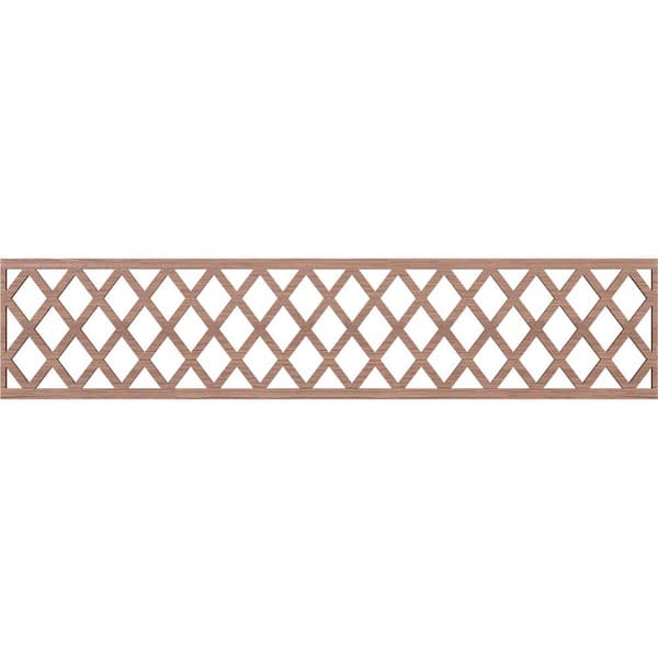 Ekena Millwork Manchester Fretwork 0.25 in. D x 46.75 in. W x 10 in. L Walnut Wood Panel Moulding
