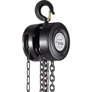 1-Ton 10 ft. Hand Chain Hoist Manual Hoist Lift with Industrial-Grade Steel Construction for Lifting Goods in Black