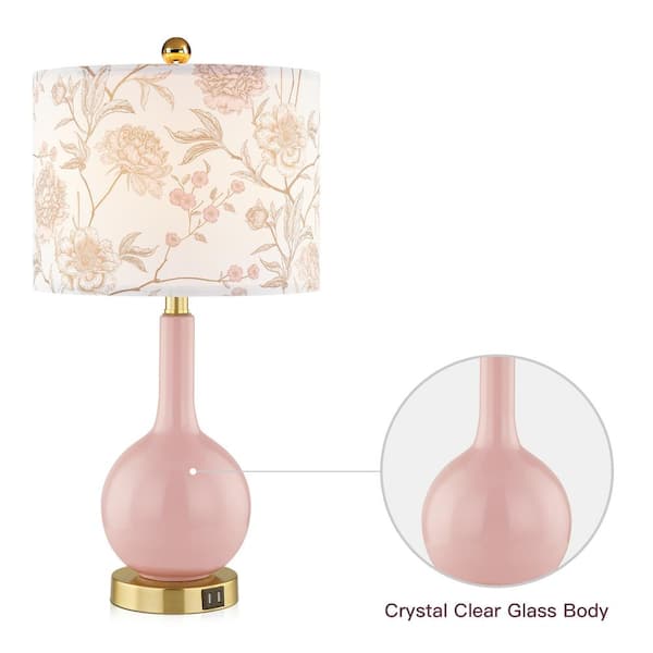 Drawer - SATOKA Calla ピンク Cinkeda Gawronski 24 in. Pink Traditional Ceramic Table Lamp