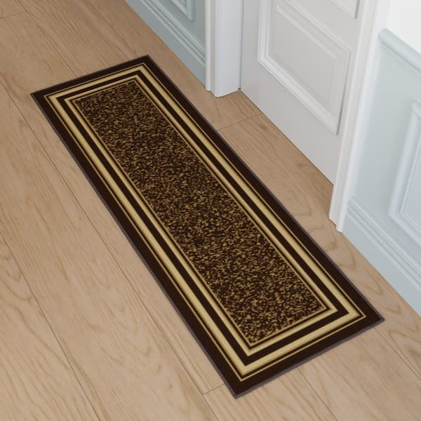 Ottomanson Ottohome Collection Non-Slip Rubberback Bordered