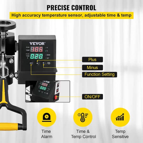 15 in. x 15 in. Heat Press Machine 2 in 1 Digital Precise Heat Control