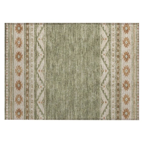 Chantille Machine Washable Indoor/Outdoor Abstract ACN3075 Sage 3 ft. x 4 ft. Area Rug
