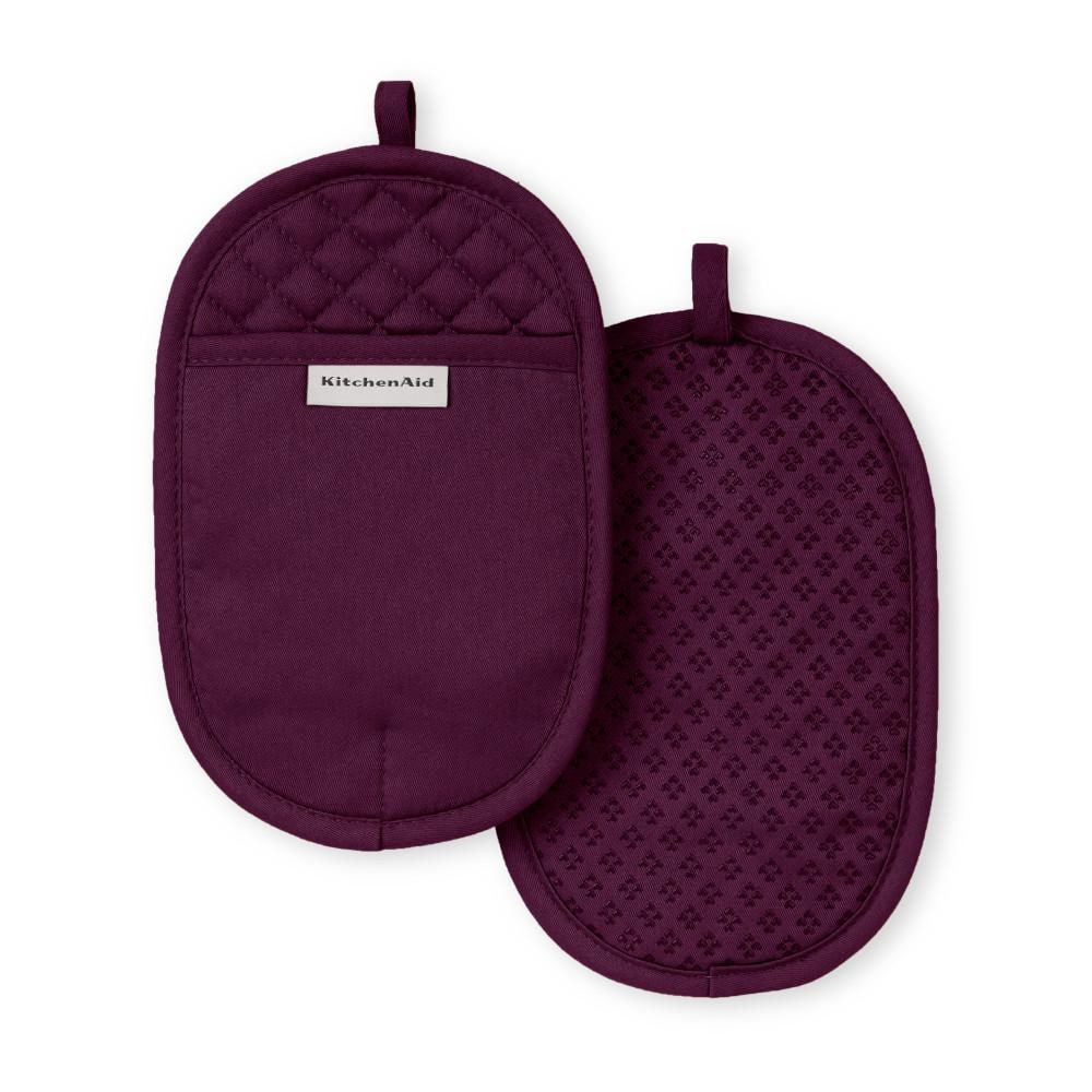 KitchenAid Asteroid Silicone Grip Purple Pot Holder Set (2-Pack)