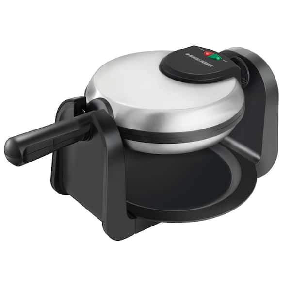 BLACK+DECKER 2-Slice Black Stainless Steel American Waffle Maker