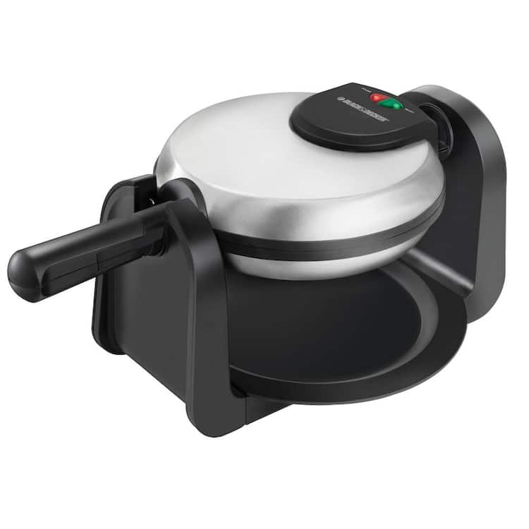 BLACK+DECKER 2-Slice Black Stainless Steel American Waffle Maker