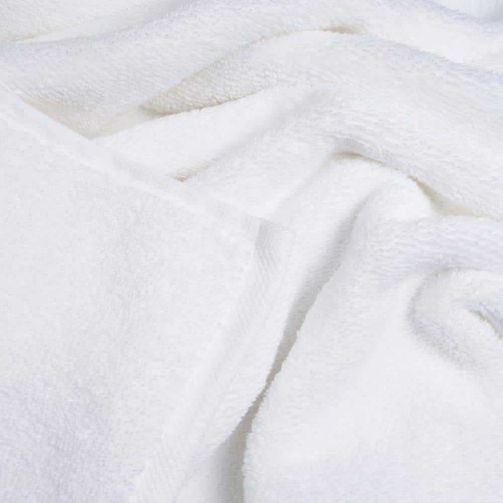 White Cotton and Polyester Hand Washcloth Set for Kids