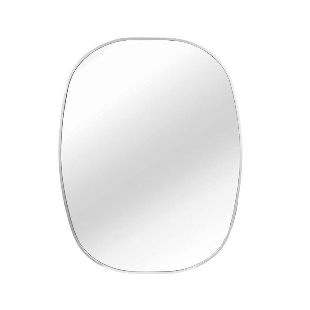 24 in. W x 32 in. H Oval Aluminium Framed Wall Bathroom Vanity Mirror in Silver price history on PriceWatchPro