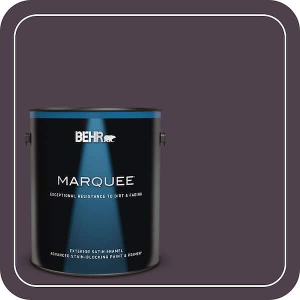 BEHR MARQUEE 1 gal. #T13-10 Plum Orbit Satin Enamel Exterior Paint & Primer