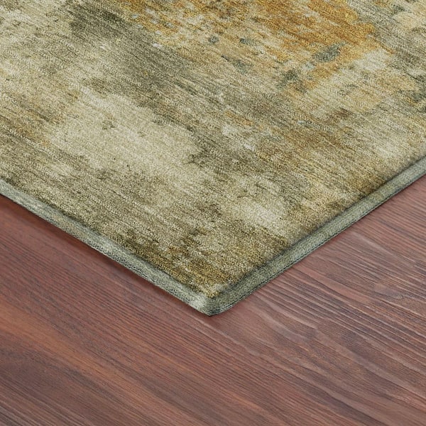 Mayfield Premium Machine Washable Abstract AMF2368 Sage 10 ft. x 14 ft. Area Rug