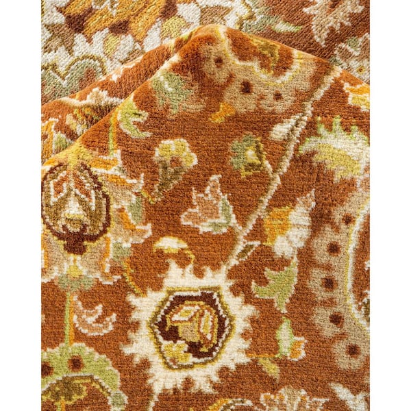 Mogul Brown 10 ft. x 14 ft. Oriental Wool Indoor Area Rug